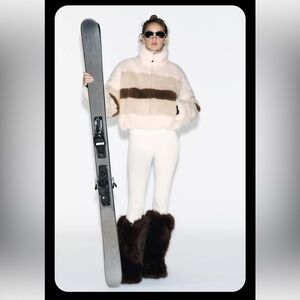 ZARA FAUX FUR BOOTS SKI COLLECTION